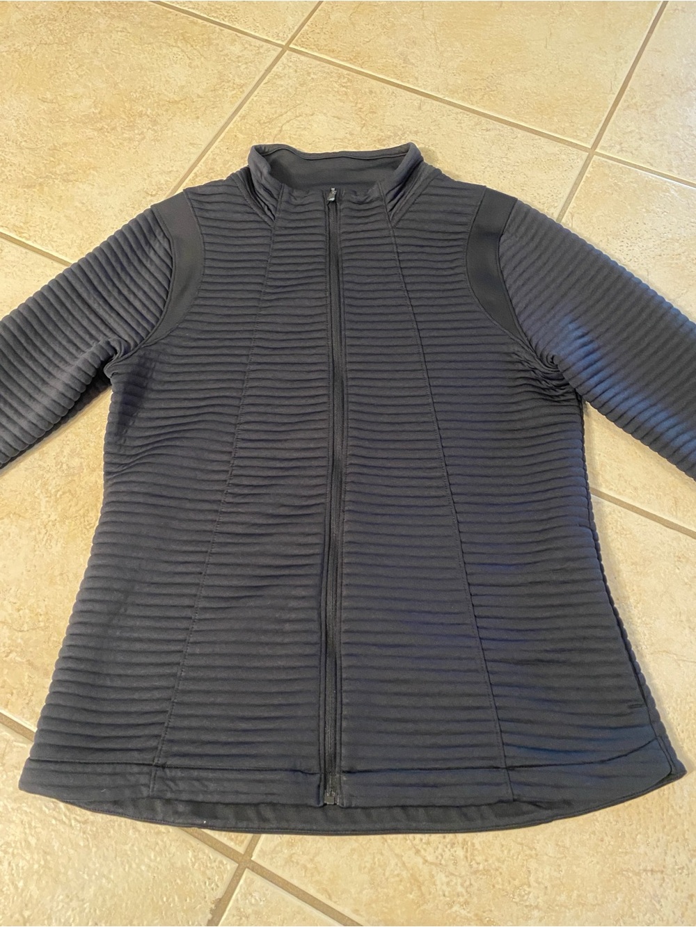 Under Armour Women's Black Quilted Full-Zip Varsity Jacket